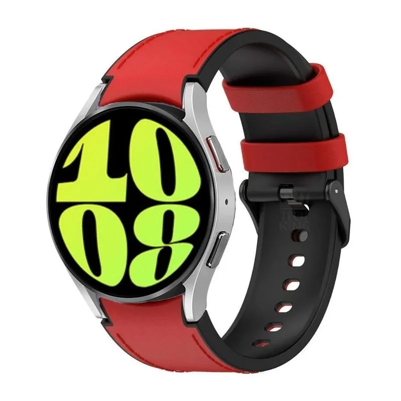 Pulseira Para Galaxy Watch6 44 - Couro Artificial C Silicone