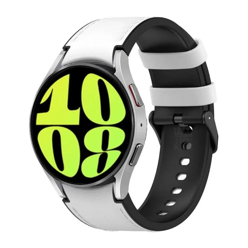 Pulseira Para Galaxy Watch6 44 - Couro Artificial C Silicone
