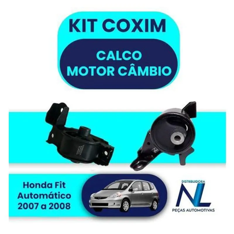 Kit Coxim Calço Motor Câmbio Honda Fit 2007 A 2008