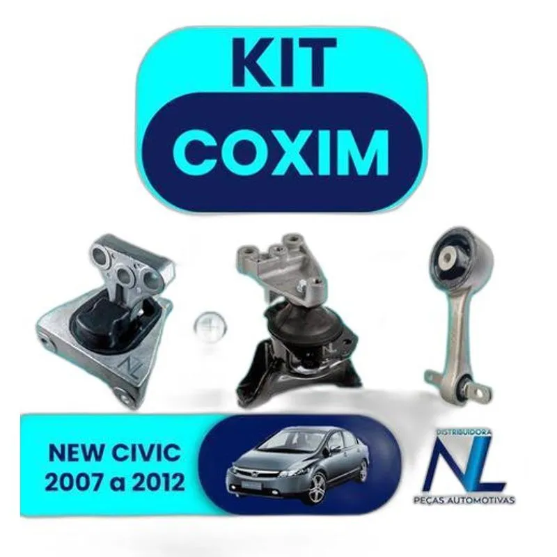 Kit Coxim Calço Direito Motor Honda New Civic 2007 A 2011