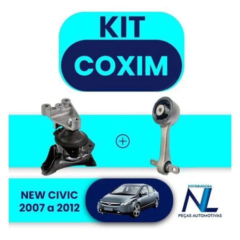 Kit Coxim Calço Direito Motor Honda New Civic 2007 A 2011