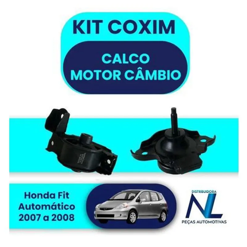 Kit Coxim Calço Motor Câmbio Honda Fit 2007 A 2008