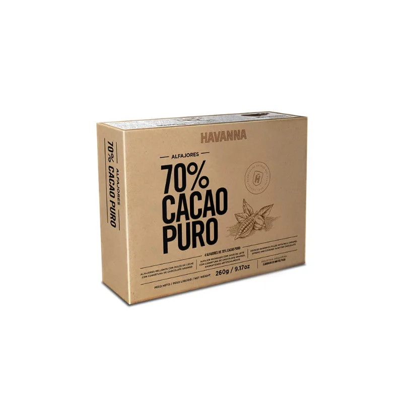 Alfajor Chocolate 70cacao Havanna 4u
