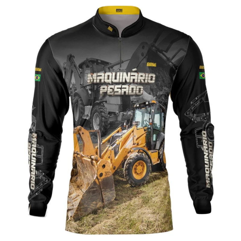 Camisa Agro Brk Retroescavadeira com Proteção Solar UV50+ PP