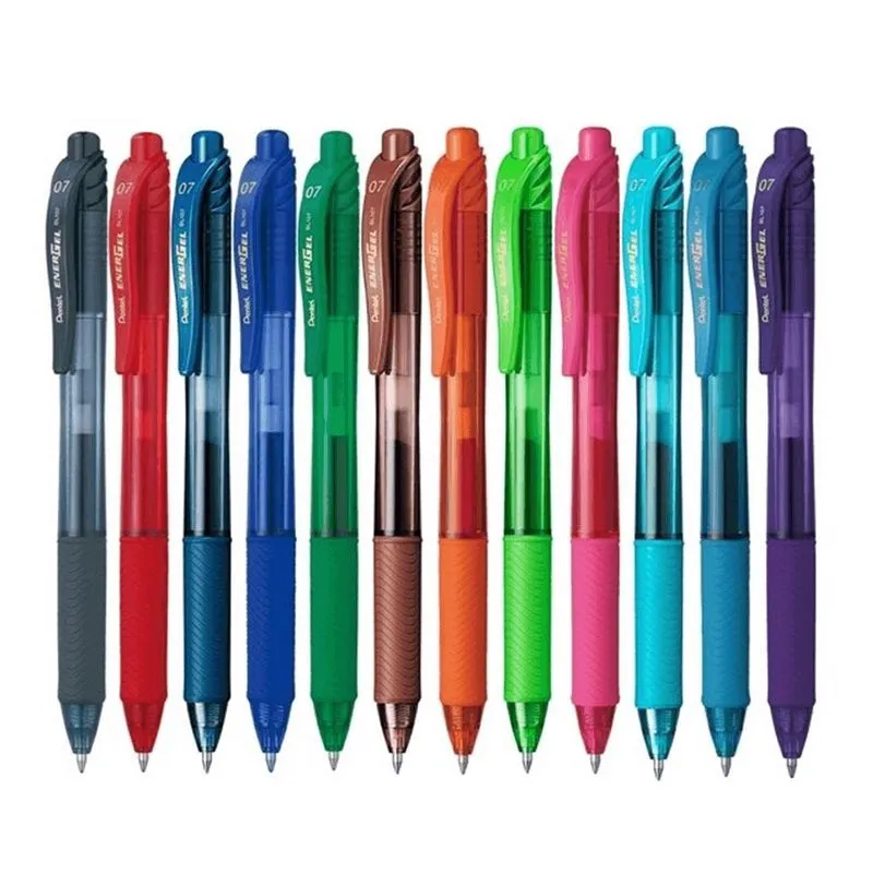 Kit 12 Caneta Gel pentel EnerGel-X 0.7mm Retrátil Escrita Suave Tinta Secagem Rápida Qualidade Japonesa