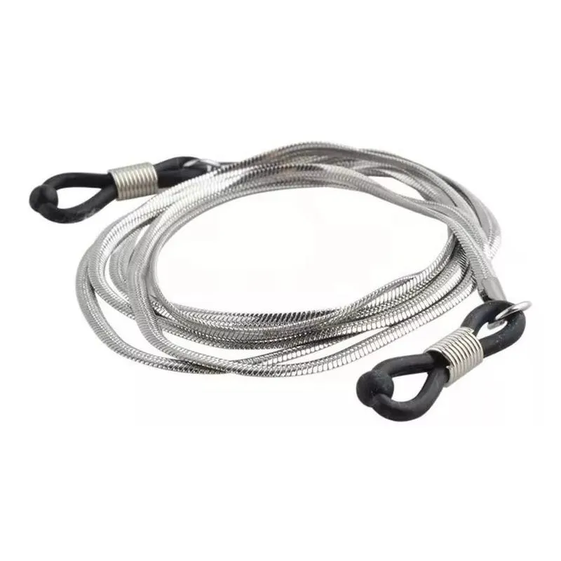 Corrente De Metal Armação Óculos Cordão Gancho Prateado Svh