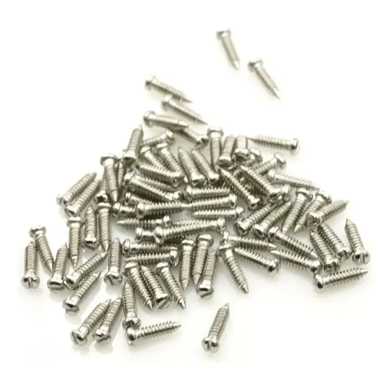 100 Parafusos P/plaquetas De Óculos 4,8mm Prateados