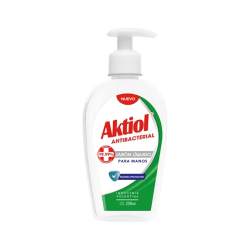 Jabón líquido Aktiol antibacterial 250 ml.