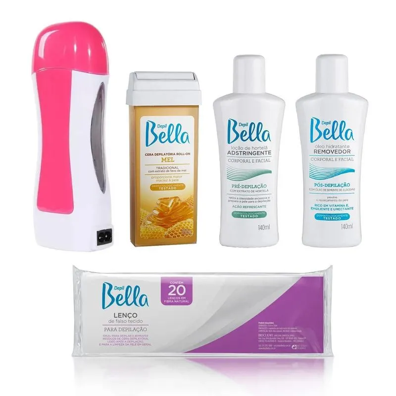 Kit Depilador Elétrico Bivolt Para Depilação Cera Quente
