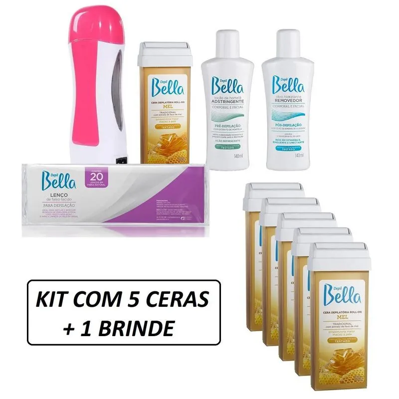 Kit Aparelho Depilador Rollon 5 Ceras Rollon + 1