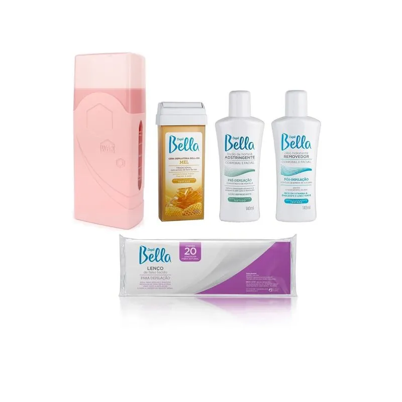 Kit Depilador Depilol Bivolt Depilação Cera Mel Depil Bella