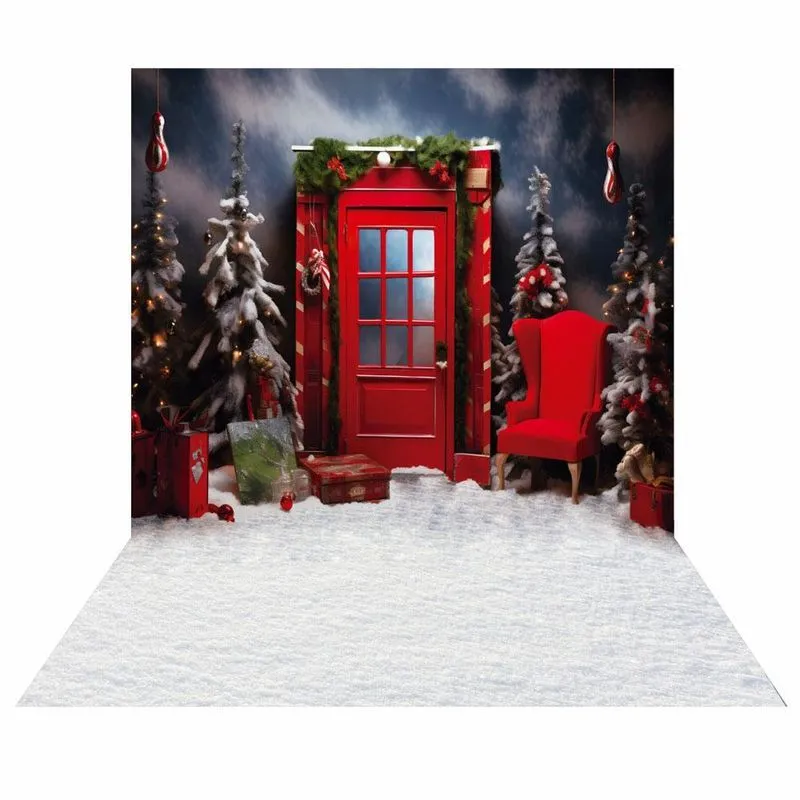 Fundo Fotográfico Natal Porta Em Tecido 2,20m X 1,50m F279