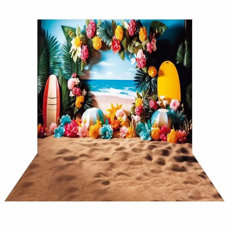 Fundo Fotográfico Cenário Verão Praia Tecido 2,20m X1,50m