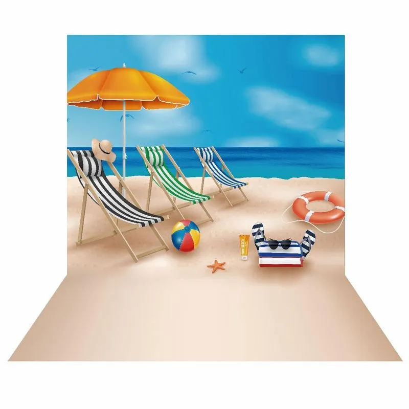 Fundo Fotográfico Cenário Praia Verão 2,20m X1,50m F414