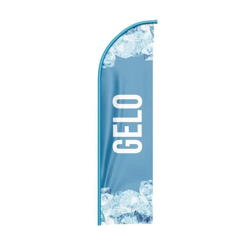 Bandeira Wind Banner Gelo Dupla Face Somente Tecido Tamanho