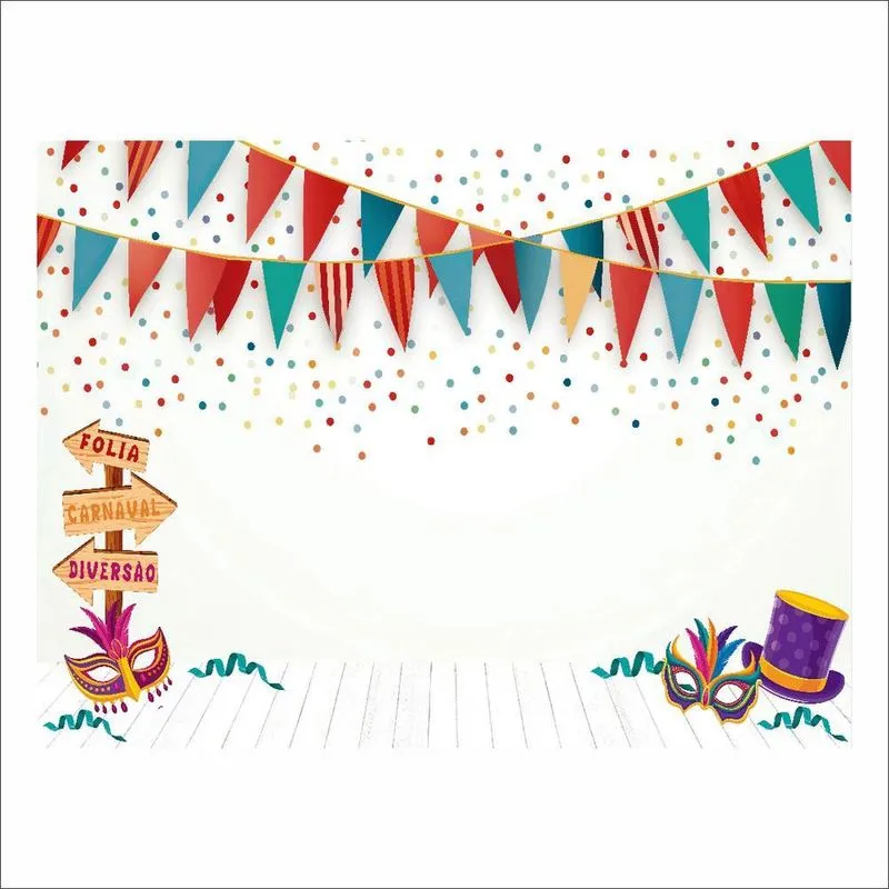 Fundo Fotográfico Cenário Carnaval Infantil 2,20m X1,50m