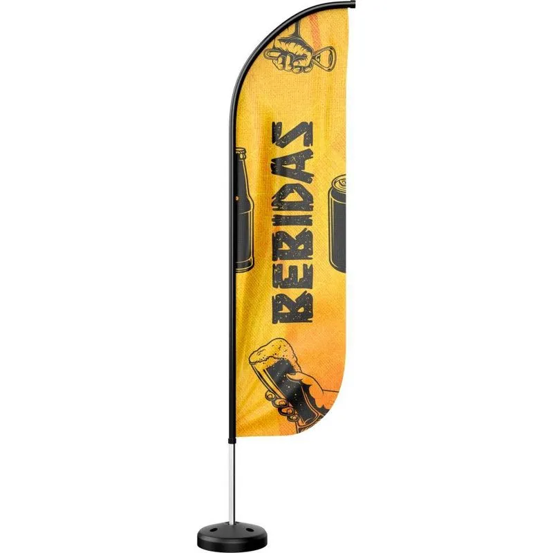Wind Banner Grande Kit Completo Dupla Face Vários Modelos