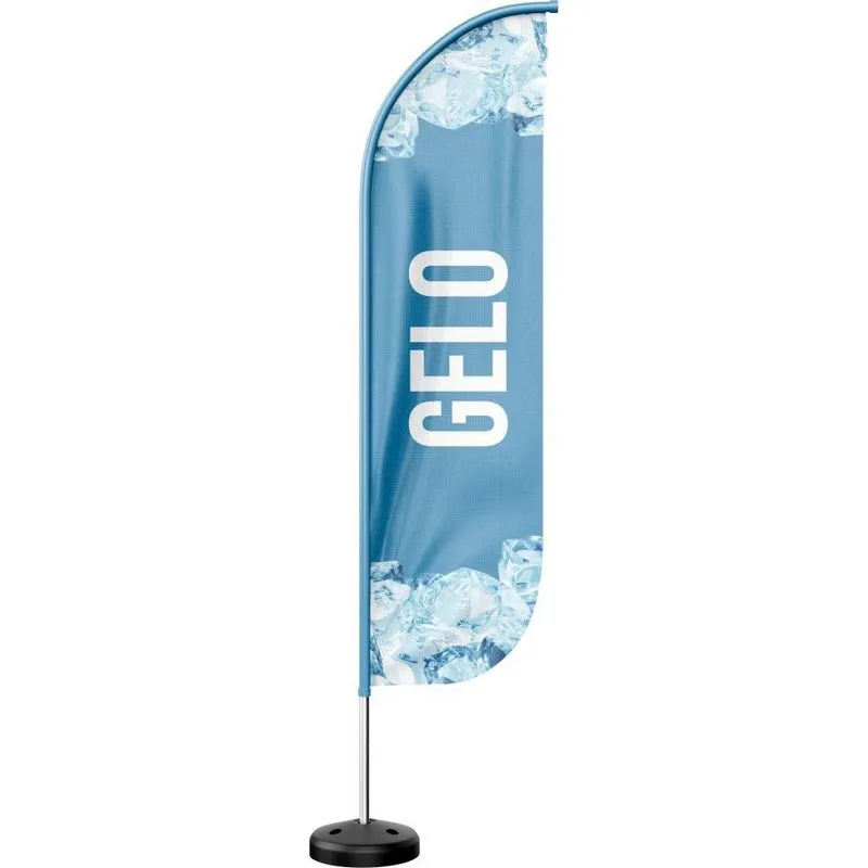 Wind Banner Grande Kit Completo Dupla Face Vários Modelos