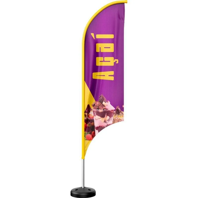 Wind Banner Grande Kit Completo Dupla Face Vários Modelos