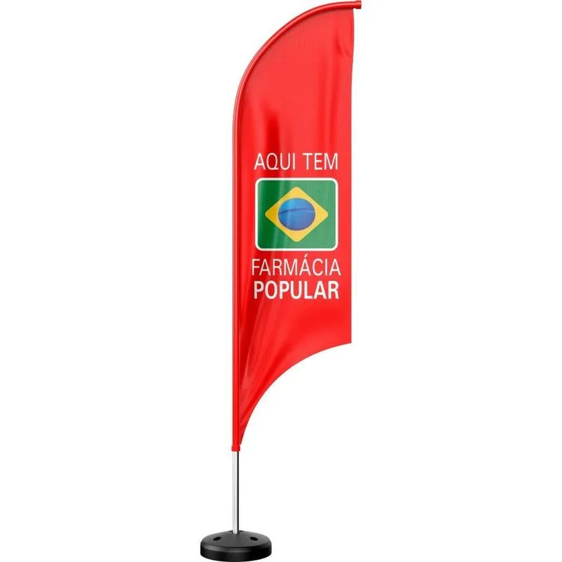 Wind Banner Grande Kit Completo Dupla Face Vários Modelos