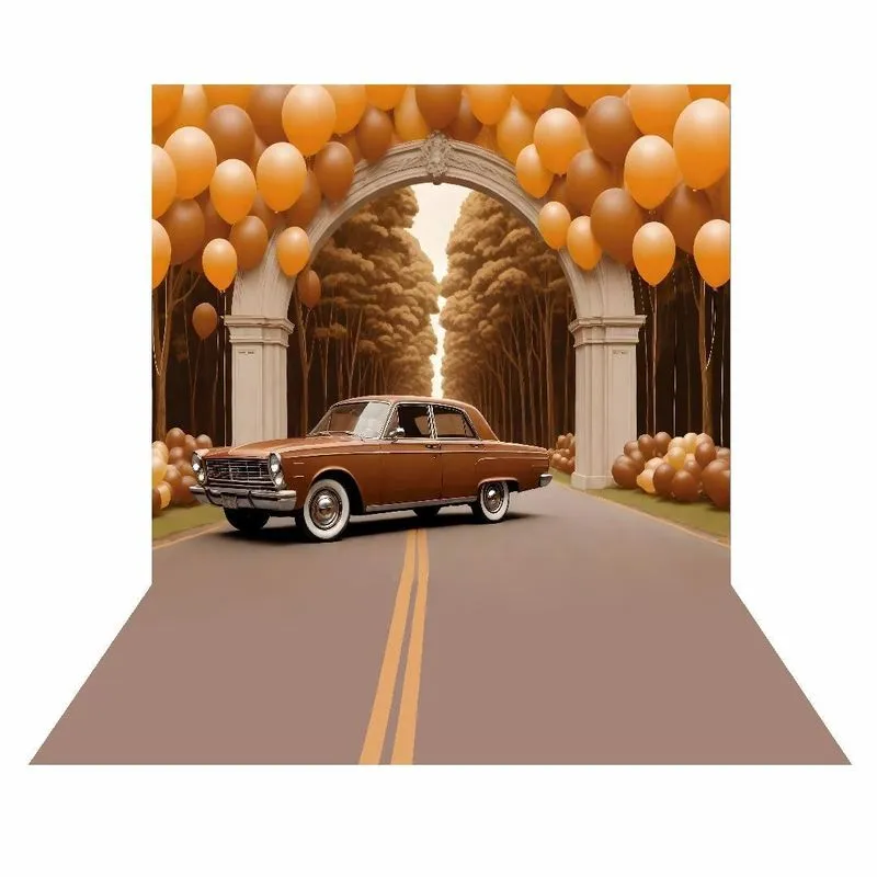 Fundo Fotográfico Cenário Carro Retrô Tecido 2,20m X1,50m