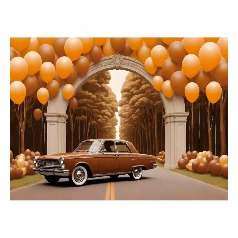 Fundo Fotográfico Cenário Carro Retrô Tecido 2,20m X1,50m