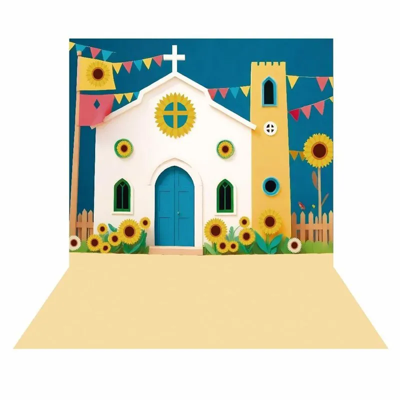 Fundo Fotográfico Cenário Festa Junina Tecido 2,20m X 1,50m