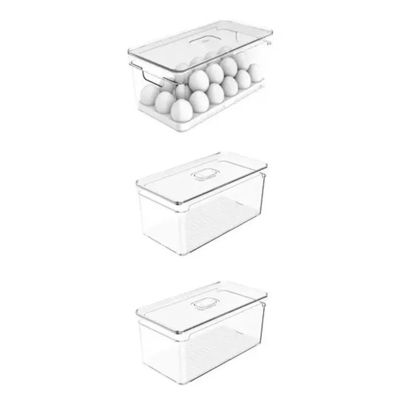 Kit Organizadores Geladeira Porta Ovos 36 Ovos E 2 Porta
