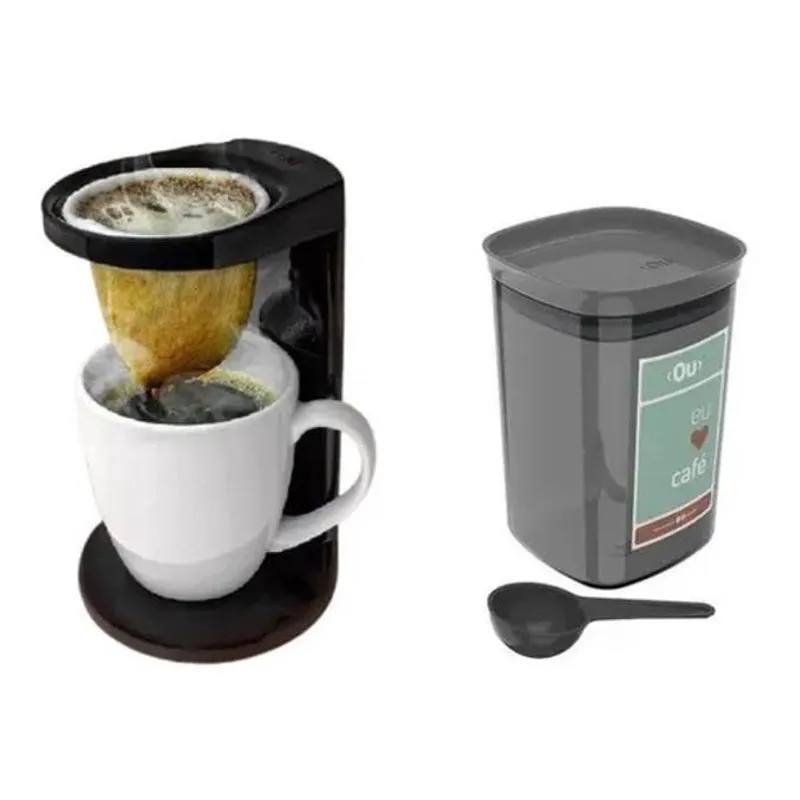 Passador Café Individual Coador My Coffee + Pote Hermetico