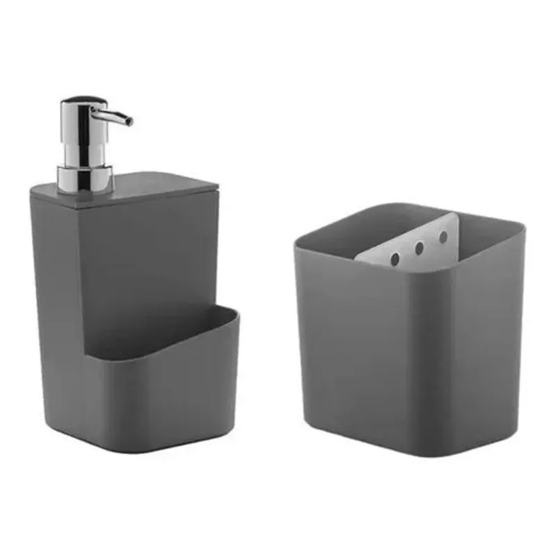 Dispenser Porta Detergente Esponja + Escorredor De Talheres