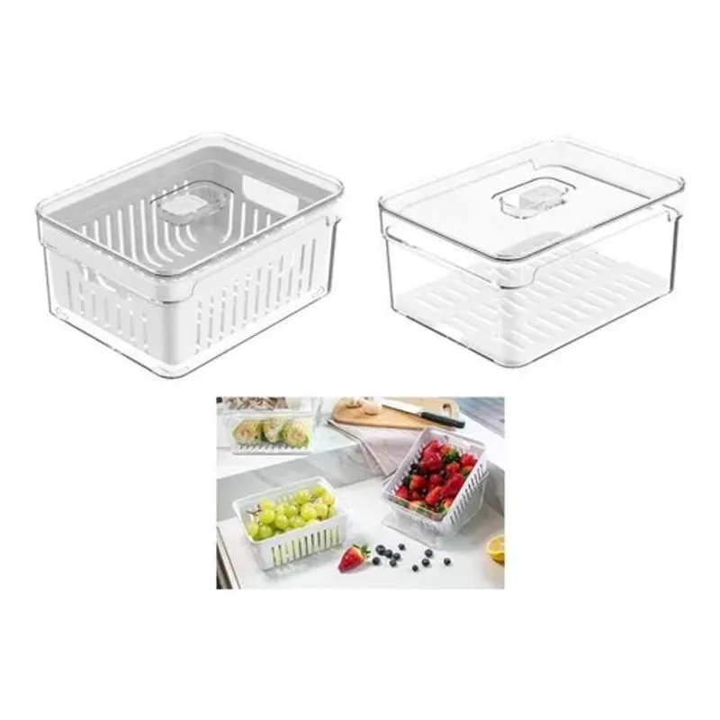 Kit 2 Organizadores De Geladeira Cesto Organizador 2,2L Ou