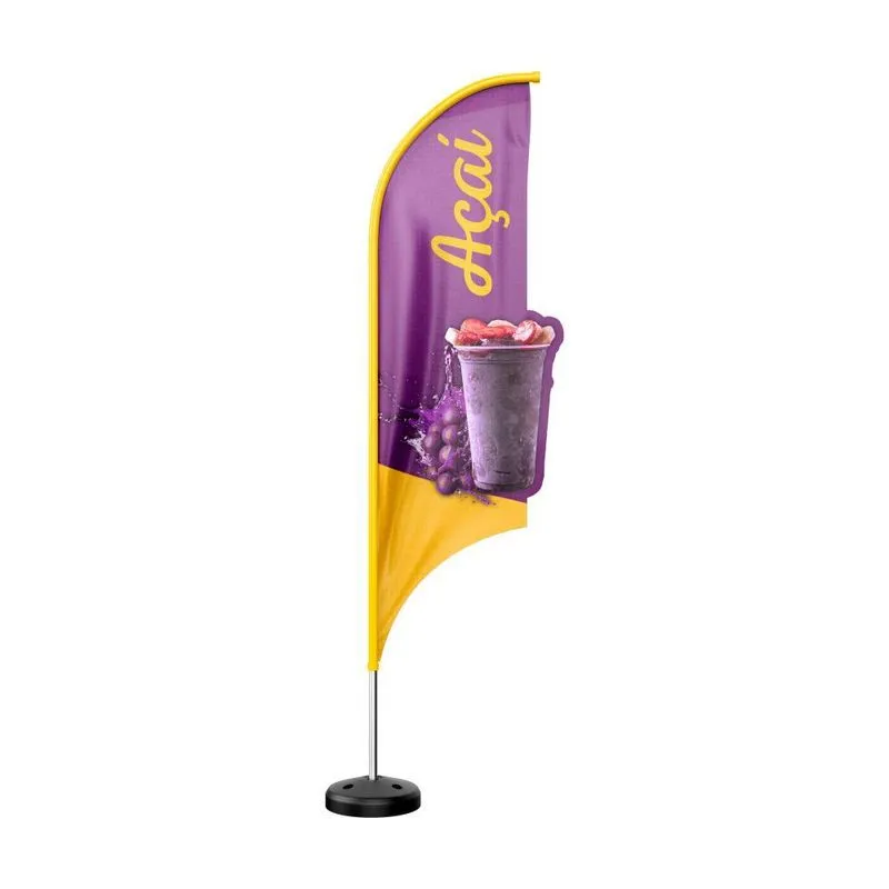 Wind Banner 3d Kit Completo Dupla Face Modelo Vela Temas