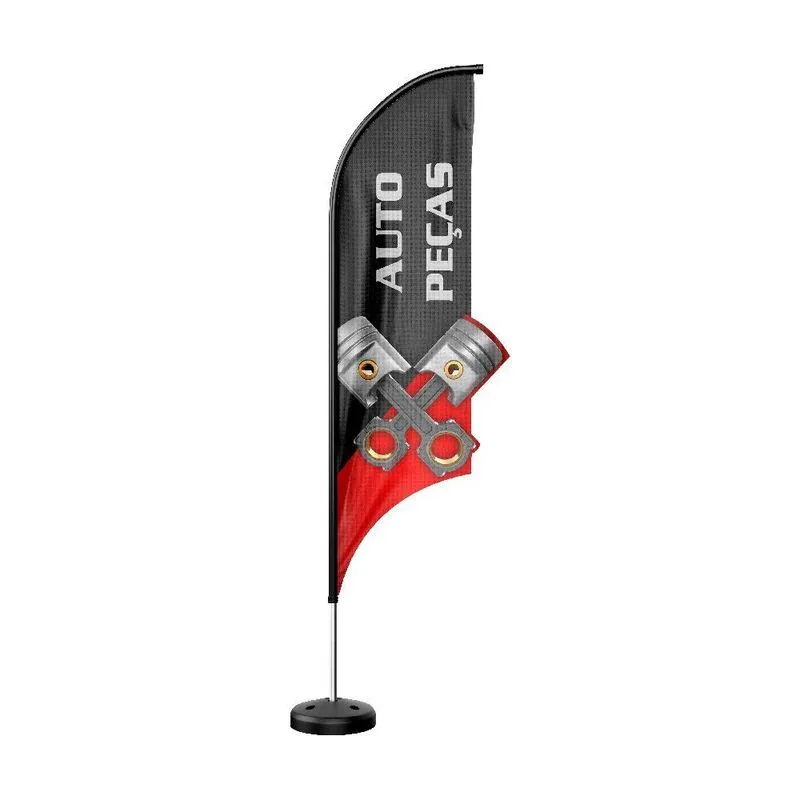 Wind Banner 3d Kit Completo Dupla Face Modelo Vela Temas