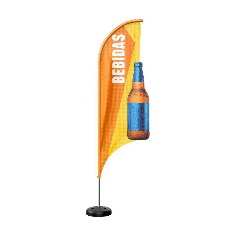Wind Banner 3d Kit Completo Dupla Face Modelo Vela Temas