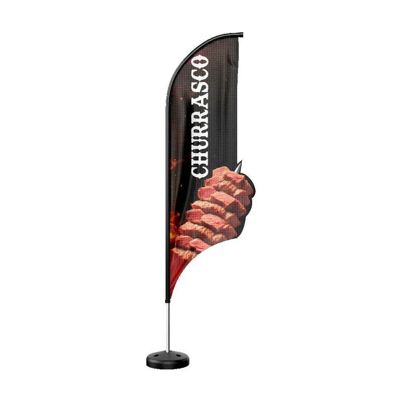 Wind Banner 3d Kit Completo Dupla Face Modelo Vela Temas