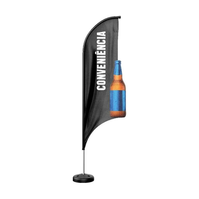 Wind Banner 3d Kit Completo Dupla Face Modelo Vela Temas