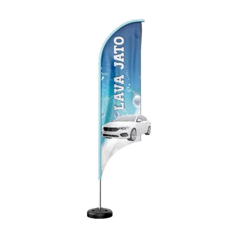 Wind Banner 3d Kit Completo Dupla Face Modelo Vela Temas
