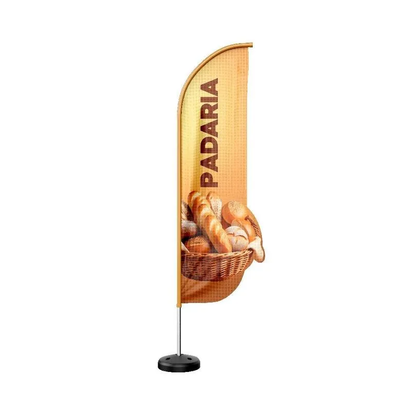 Wind Banner 3d Kit Completo Dupla Face Modelo Pena Temas