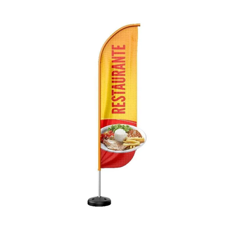 Wind Banner 3d Kit Completo Dupla Face Modelo Pena Temas