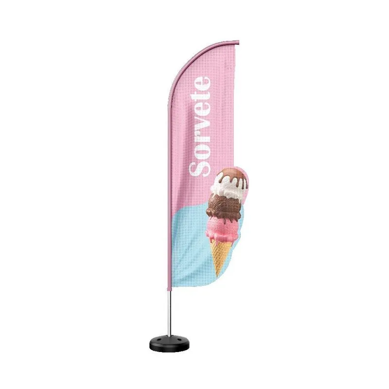 Wind Banner 3d Kit Completo Dupla Face Modelo Pena Temas