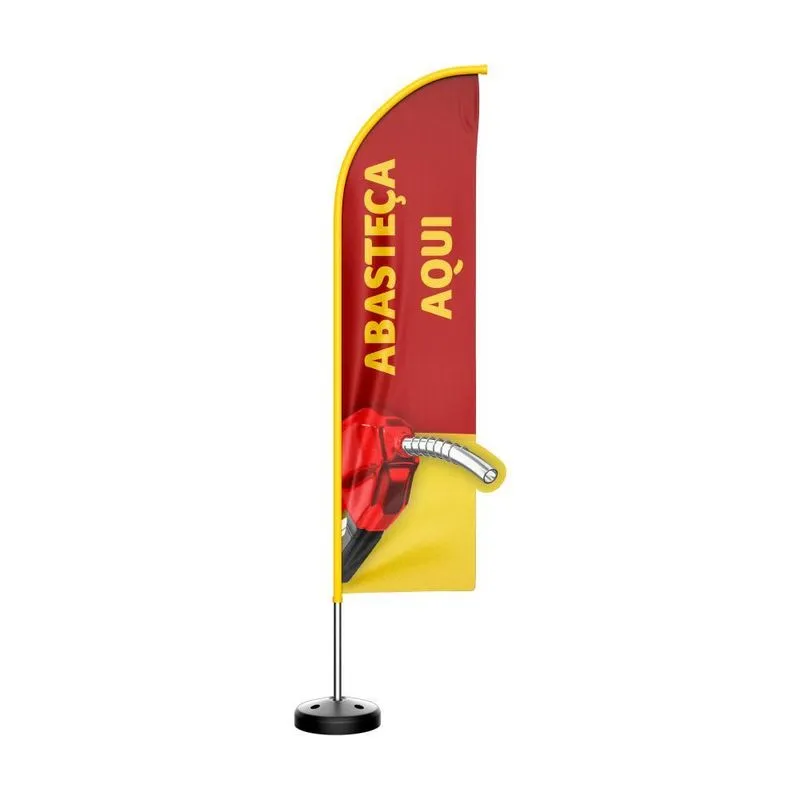Wind Banner 3d Kit Completo Abasteça Aqui Dupla Face Vários