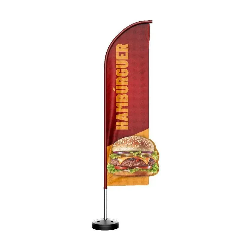 Wind Banner 3d Kit Completo Hamburgueria Dupla Face Modelos