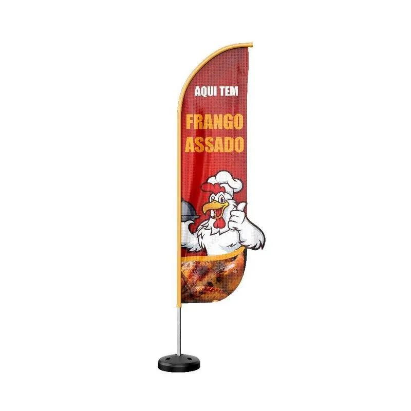 Wind Banner 3d Kit Completo Aqui Tem Frango Assado Dupla