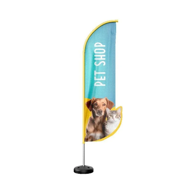 Wind Banner 3D Kit Completo Pet Shop Dupla Face