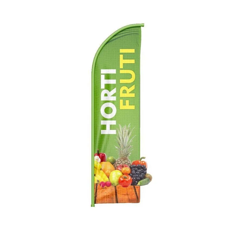 Wind Banner 3D Horti Fruti Dupla Face Somente Tecido