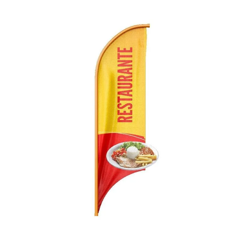 Wind Banner 3d Restaurante Dupla Face Somente Tecido