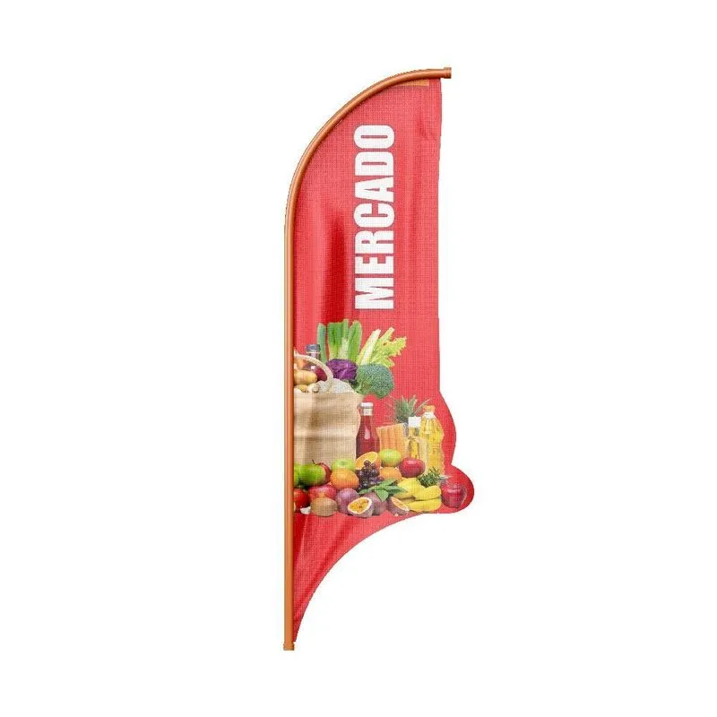 Wind Banner 3d Vela Dupla Face Somente Tecido 170x70cm