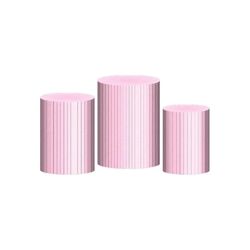 Trio Capa Cilindro Ripados 3d Em Tecido Com Elástico
