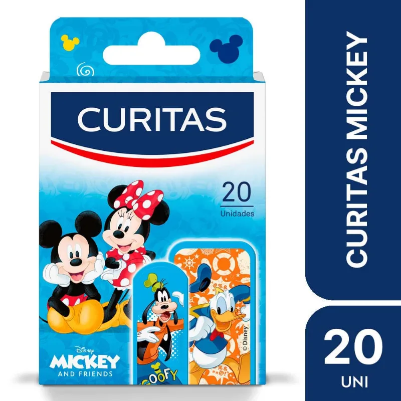 Apósitos Adhesivos Curitas Mickey Para Niños X 20 Unidades