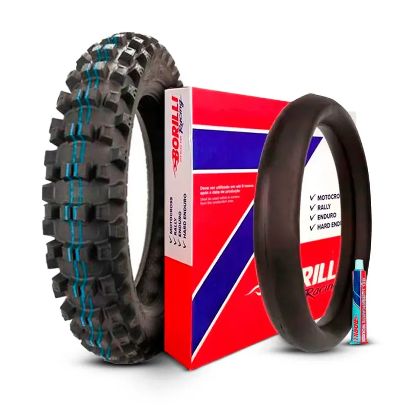 KIT PNEU BORILLI 120/100-18 EXC SOFT B007 INFINITY + MOUSSE